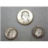 Image 1 : 1 Silver Quarter & 2 Silver Dimes