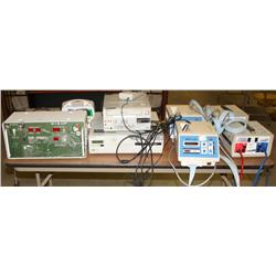 Table Lot of Medical Equipment