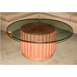 Round Glass Top Coffee Table