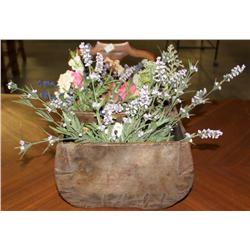 Vintage Chinese Rice Bucket Centerpiece