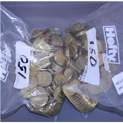 Bag of Appr. 150 1$ Gaming Tokens