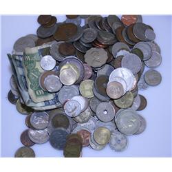 Bag of Misc. Foreign Coins & Currency