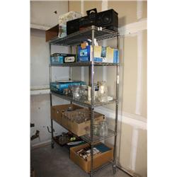 Rack Lot Of Misc Items