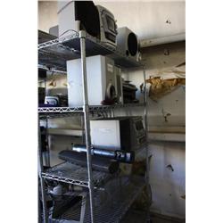 Rack Lot Of Stereo's, Speakers, Printer