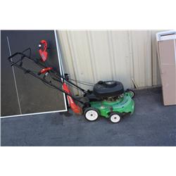 Easy Mulch Lawn Mower With Electric Weed Trimmer