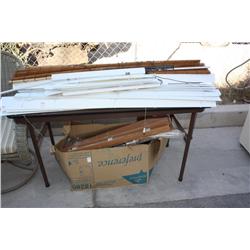 Table Lot Of Window Blinds