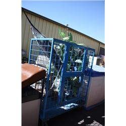 Wire Cage On Wheels With Plants & Large Fish