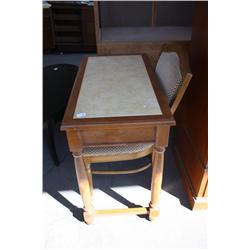 Small Marble Top Desk & Chair