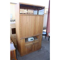 Entertainment center with radio