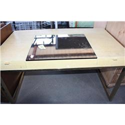 Gold Framed Desk With Glass Top