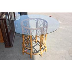 Roundtable with glass top