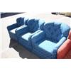 Image 2 : Three blue Venetian sofa chairs