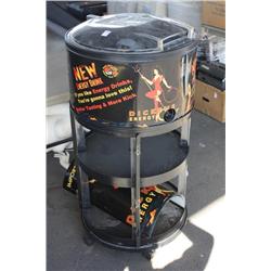 Drink cooler with energy drink design in front