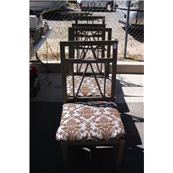 4 Wrought Iron Padded Chairs