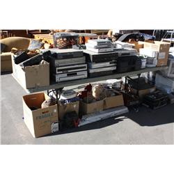 Table lot of misc electronics