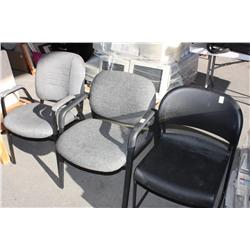 Three office chairs
