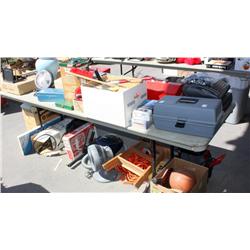 Table lot of misc