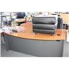 Image 2 : Large Office Desk, 2 Office Chairs, Lamp, Bench