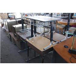 Four tall school tables