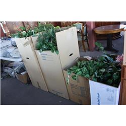 4 Boxes Of Fake Plants