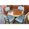 Image 2 : Venetian roundtable with four blue chairs