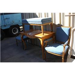 2 Matching Chairs & Bench With Desk