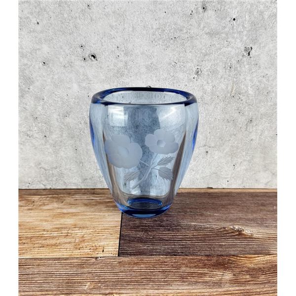 Swedish Scandinavian Cut Glass Vase