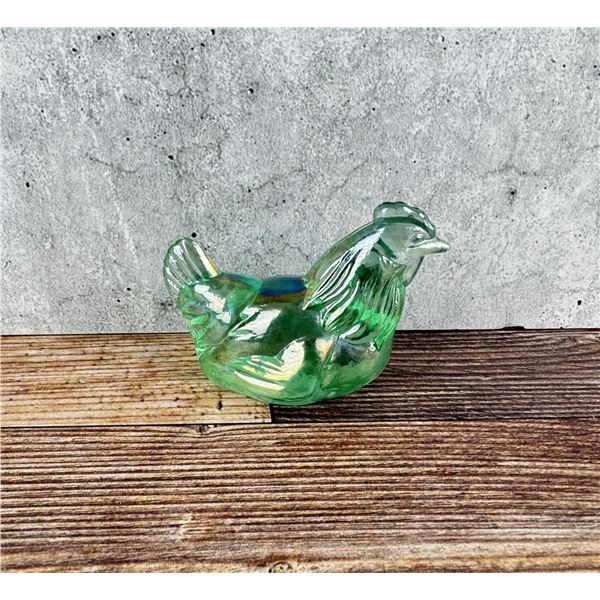 Fenton Glass Iridescent Rooster Paperweight