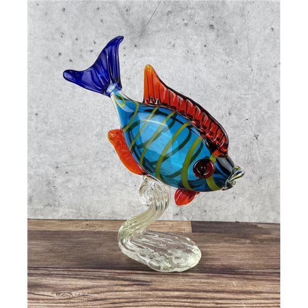 Murano Blown Glass Fish Sculpture