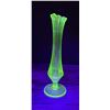 Image 1 : Fenton Uranium Glass Swung Bud Vase