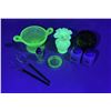Image 1 : Group Of Depression Uranium Glass