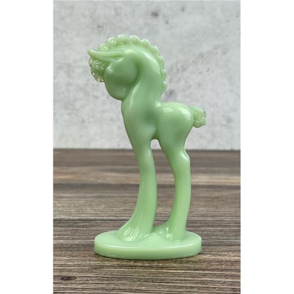 Mosser Glass Jadeite Trojan Horse Figure
