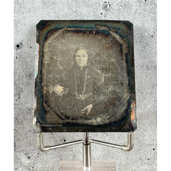 Antique Plate Marked Daguerreotype Photo Binsse