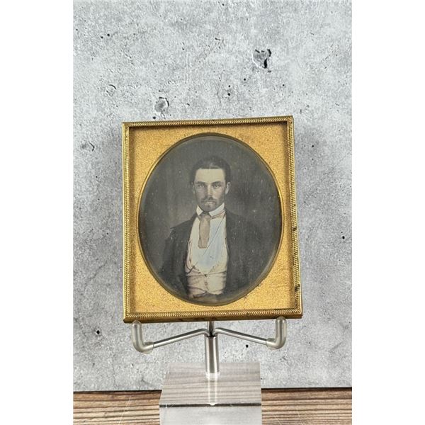 Antique Daguerreotype Photo Fancy Bowtie