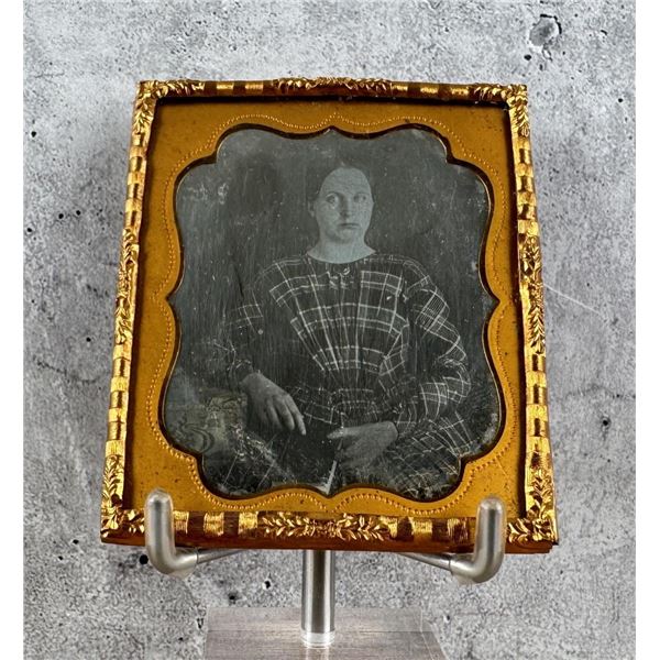 Antique Daguerreotype Photo Woman with Book