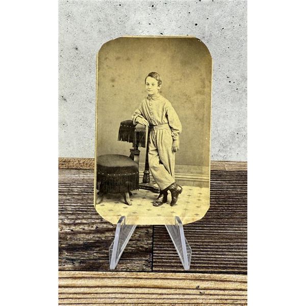 Edwards & Sons CDV Photo Child in Cowboy Boots