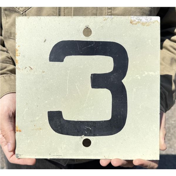 Railroad Track Number Sign