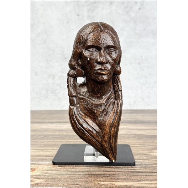 Morning Star Chalkware Indian Sculpture