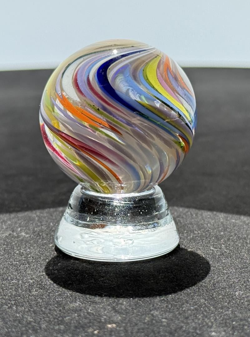 Sam Hogue Swirl Art Glass Marble