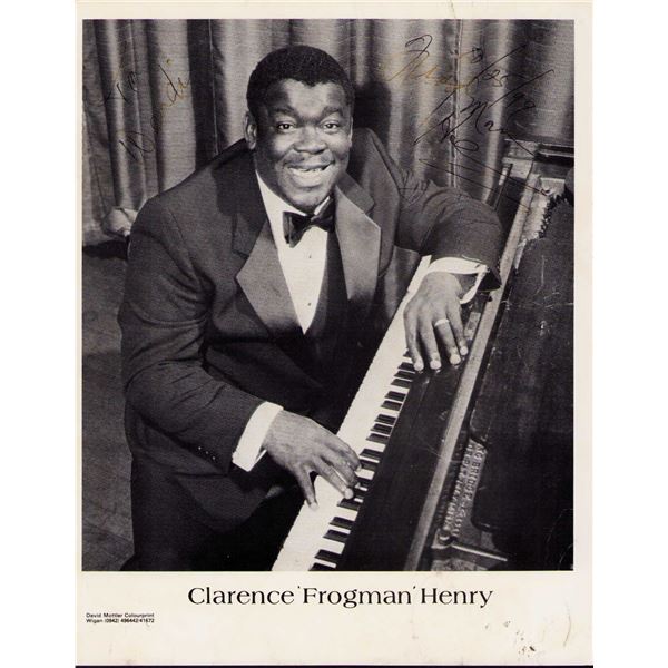 Clarence Frogman Henry signed photo