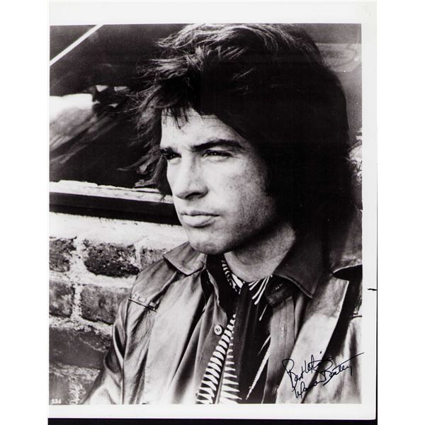 Warren Beatty signed photo