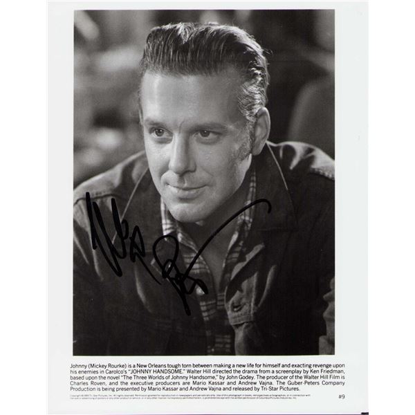 Mickey Rourke signed photo