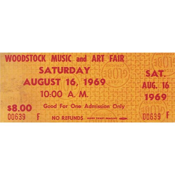 Woodstock original ticket
