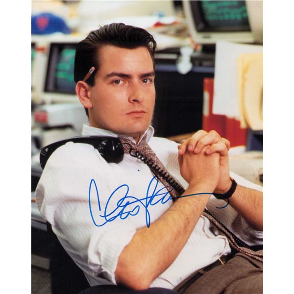 Charlie Sheen signed photo
