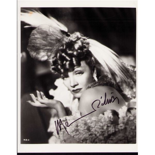 Marlene Dietrich signed photo