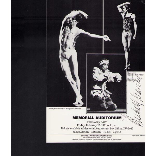 Rudolf Nureyev signed page