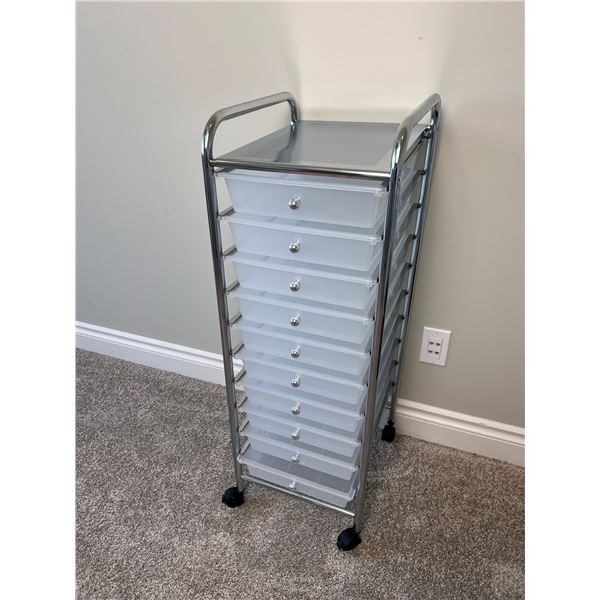 Rolling Storage Cart with Drawers