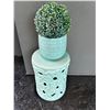 Image 1 : Teal Ceramic Planter Decor