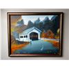 Image 1 : Forested Bridge Painting