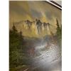 Image 3 : Large Waterfront Mountain Painting